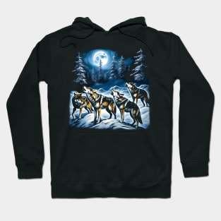 Howling wolf pack fanatsy art Hoodie